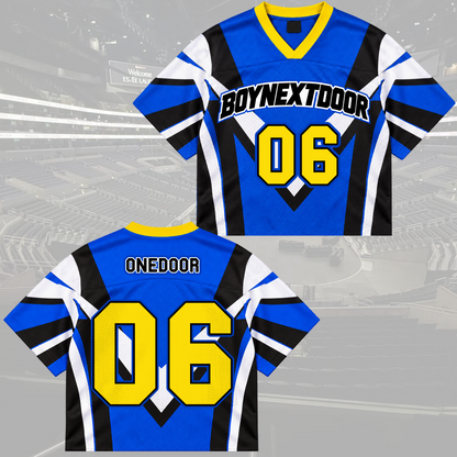 Sporty Chic Boynextdoor Knock On World Tour Album Mix Mesh Jersey Fan Edition