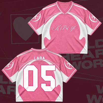 Katseye Pastellrosa The Wildworld Tour Mixed Mesh Trikot Fanmerch