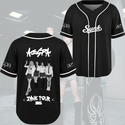 Hübsches Aespa Synk Tour 2026 Uniform Baseballtrikot Geschenk für Mys