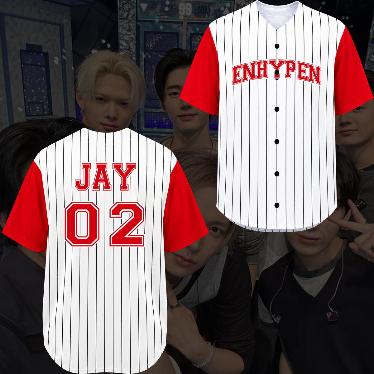 Enhypen Uniform Blood Saga Baseballtrikot Geschenk für Fans