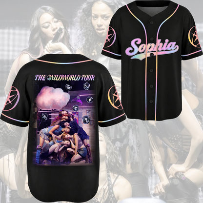 Glow Katseye The Wildworld Tour 2026 Baseball-Trikot Fan-Edition