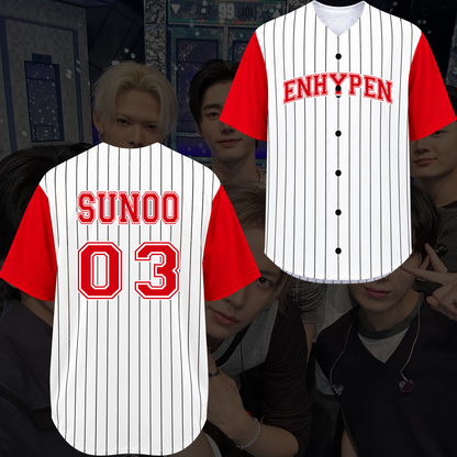 Enhypen Uniform Blood Saga Baseballtrikot Geschenk für Fans