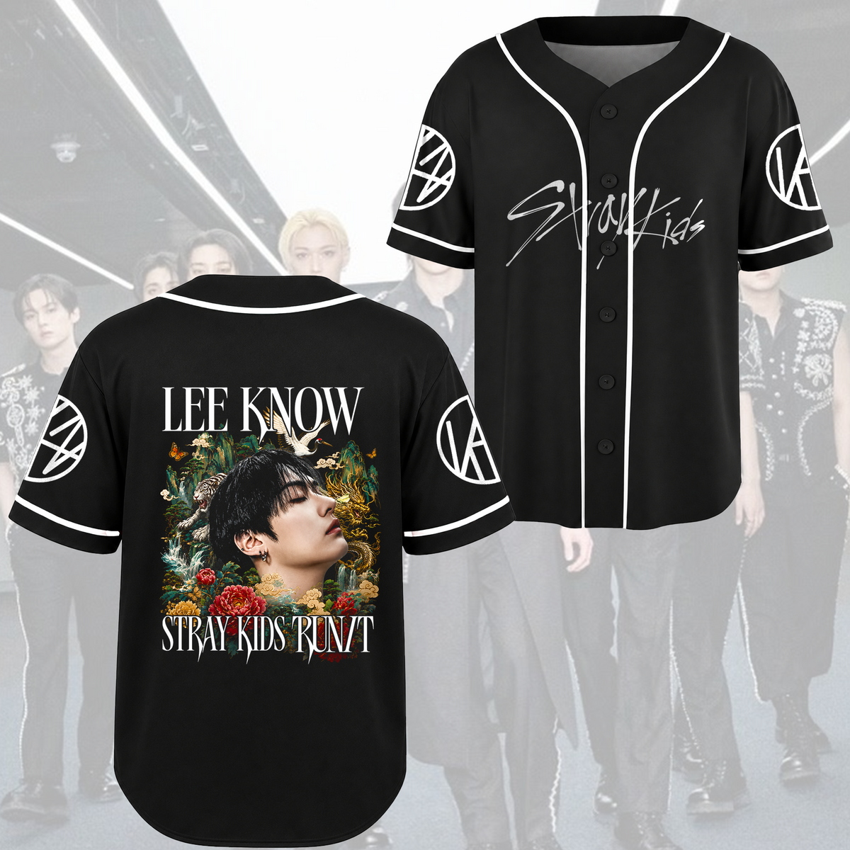 Marvelous Bang Chan Stray Kids Baseball-Trikot Run It K-Pop Geschenk für Fans
