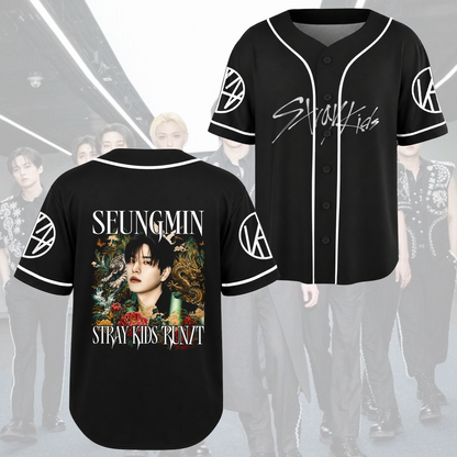 Marvelous Bang Chan Stray Kids Baseball-Trikot Run It K-Pop Geschenk für Fans