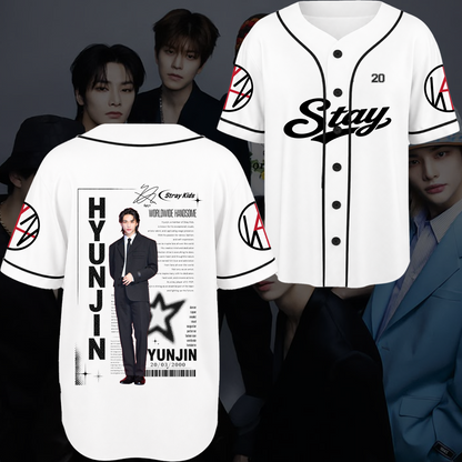 Stray Kids Stay Chronicles Baseballtrikot Geschenk für Fans