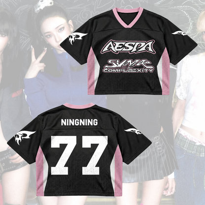 Schickes aespa SYNK COMPLEXITY Mixed-Mesh-Trikot „Lemonade“ Geschenk für Fans