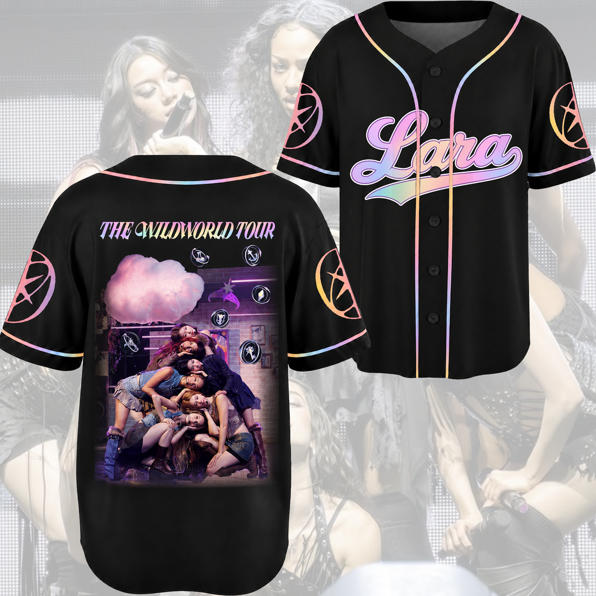 Glow Katseye The Wildworld Tour 2026 Baseball-Trikot Fan-Edition