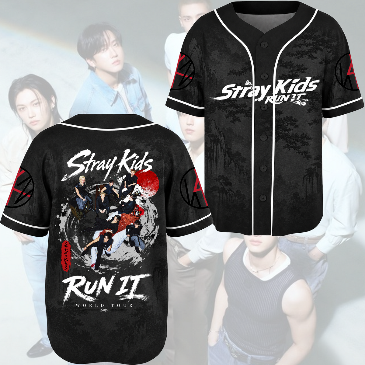 Massives Stray Kids Run It World Tour This That Album Baseballtrikot Stay Edition
