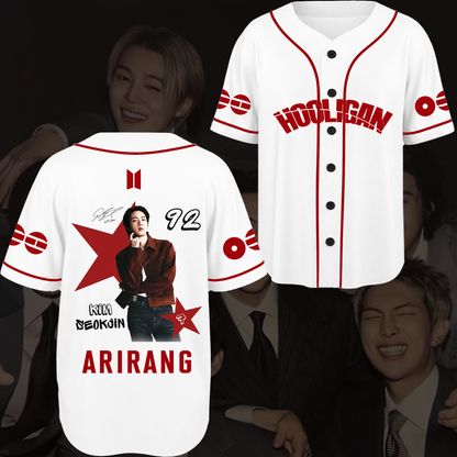 Stylisches BTS Visual Baseball-Trikot Arirang World Tour Merch Geschenk für Fans