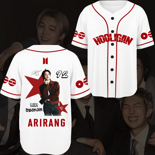 Stylisches BTS Visual Baseball-Trikot Arirang World Tour Merch Geschenk für Fans