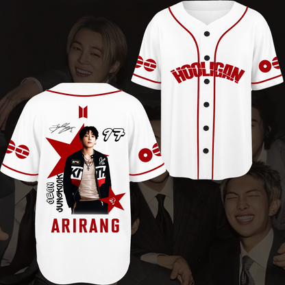 Stylisches BTS Visual Baseball-Trikot Arirang World Tour Merch Geschenk für Fans