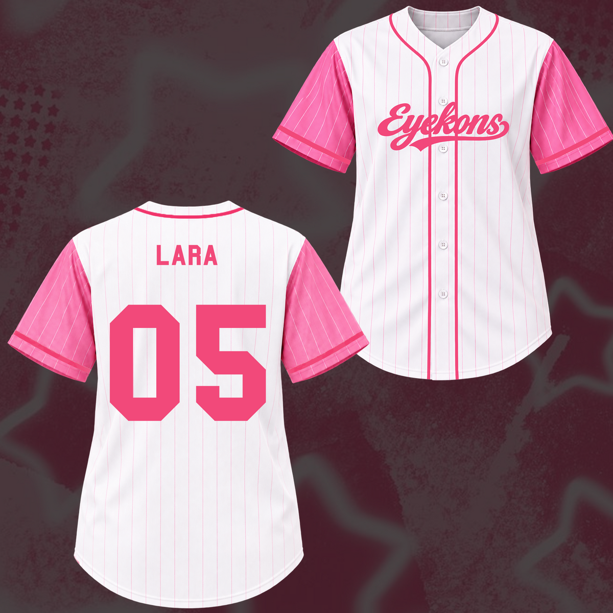 Holografisches Katseye The Wildworld Tour Baseball-Trikot von Eyekon Gifts