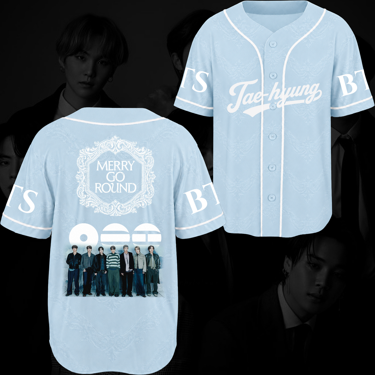 Merry-Go-Round BTS 2026 Arirang Baseballtrikot Geschenk für Fans