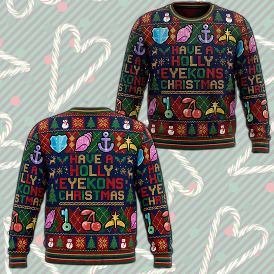 Have Eyekons Holly Christmas Ugly Sweater Kat.se.ye Happy Fan Edition