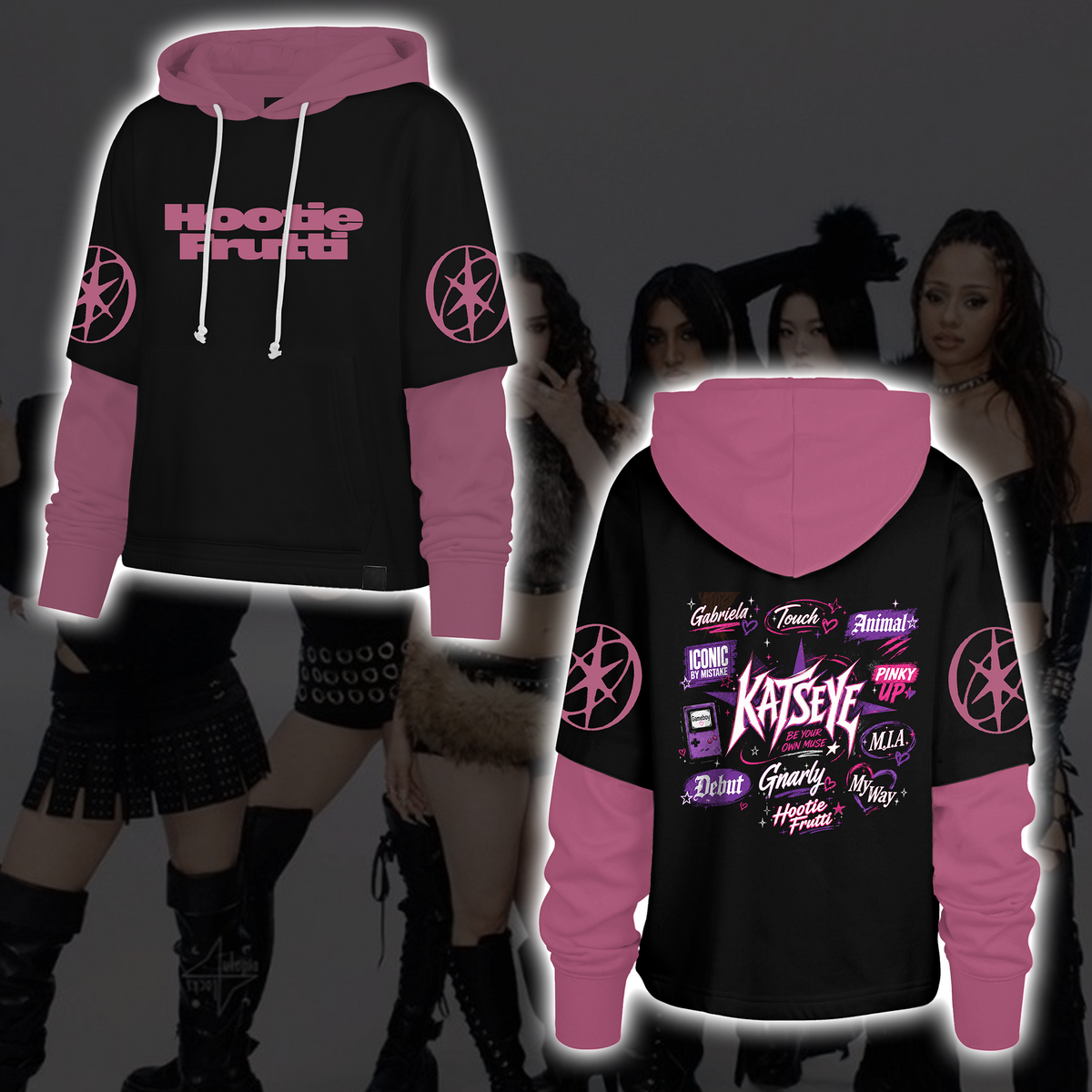 KATSEYE Album Merch Shortstop Hoodie Hootie Frutti K-Pop Hoodie Fan-Geschenke