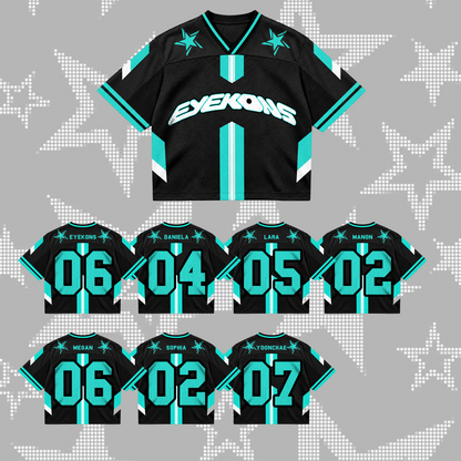 KATSEYE Wild Tour Sporty Purple Mixed Mesh Jersey für EYEKONS