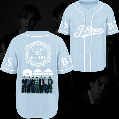 Merry-Go-Round BTS 2026 Arirang Baseballtrikot Geschenk für Fans