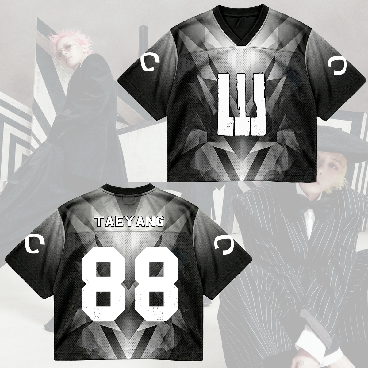 BIGBANG Cosmos Klavier-Mix-Mesh-Jersey Konzert-Outfit Fan-VIP-Geschenk
