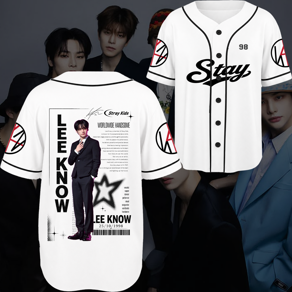 Stray Kids Stay Chronicles Baseballtrikot Geschenk für Fans