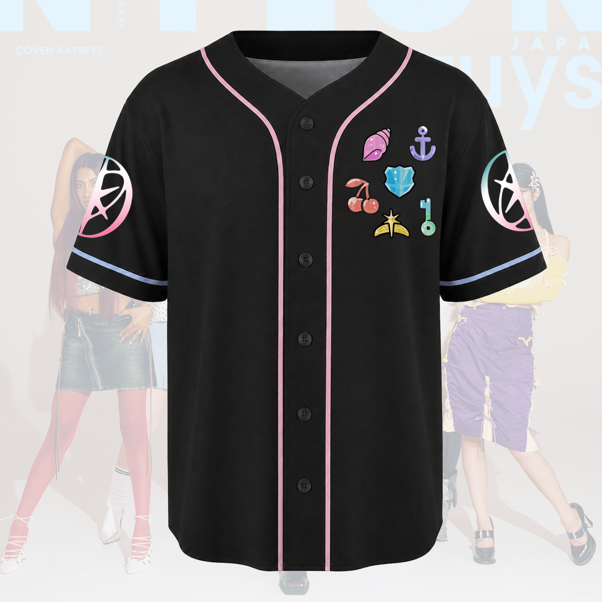 United Paths Katseye Tour OT6 Forever Baseball Jersey Fan Edition