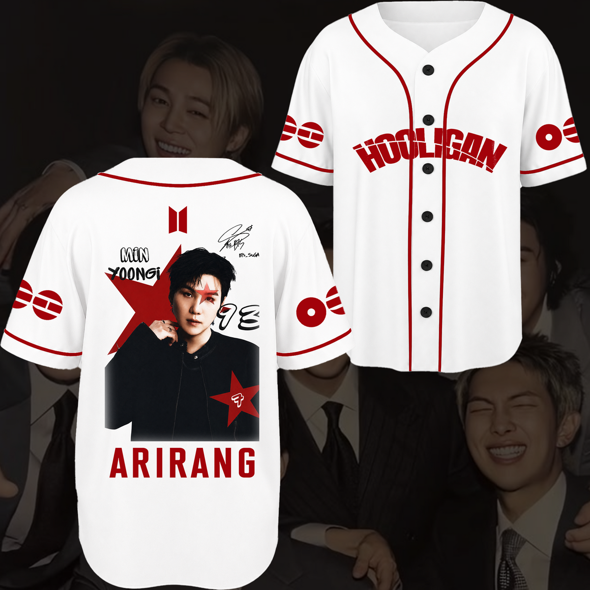 Stylisches BTS Visual Baseball-Trikot Arirang World Tour Merch Geschenk für Fans
