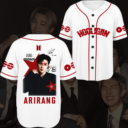 Stylisches BTS Visual Baseball-Trikot Arirang World Tour Merch Geschenk für Fans