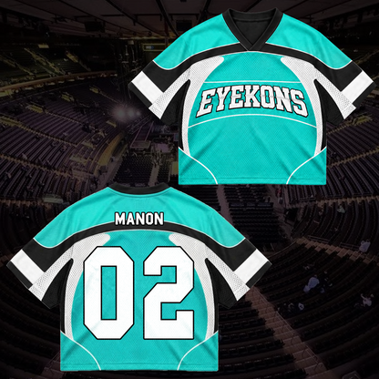KATSEYE Wild Tour Sporty Purple Mixed Mesh Jersey für EYEKONS