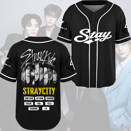 Yellow Heritage Straycity Stray Kids Konzert Baseballtrikot Fan-Edition