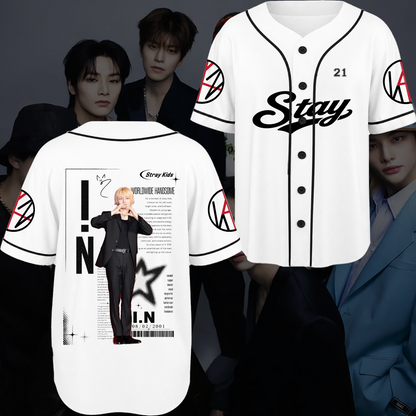 Stray Kids Stay Chronicles Baseballtrikot Geschenk für Fans
