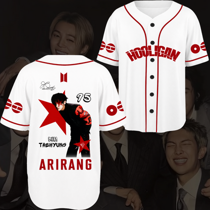 Stylisches BTS Visual Baseball-Trikot Arirang World Tour Merch Geschenk für Fans