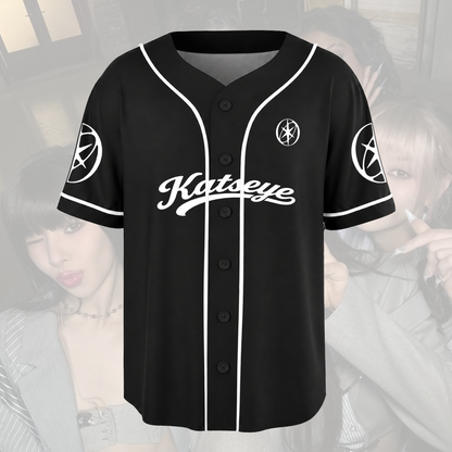 KATSEYE The Wild World Tour Baseballtrikot Mystic Purple Neon Star Outfit Geschenk für Eyekons