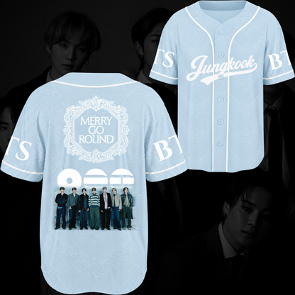 Merry-Go-Round BTS 2026 Arirang Baseballtrikot Geschenk für Fans