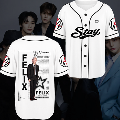 Stray Kids Stay Chronicles Baseballtrikot Geschenk für Fans
