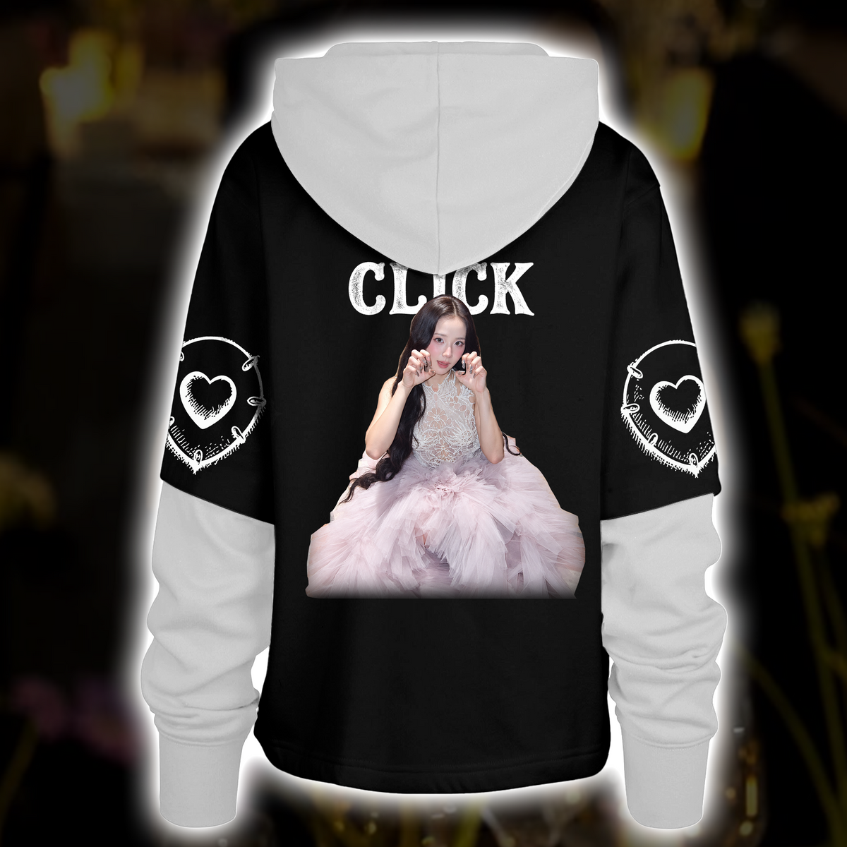 Pink Jisoo Click Come Back Shortstop Kapuzenpullover Outfit Geschenk für Blink