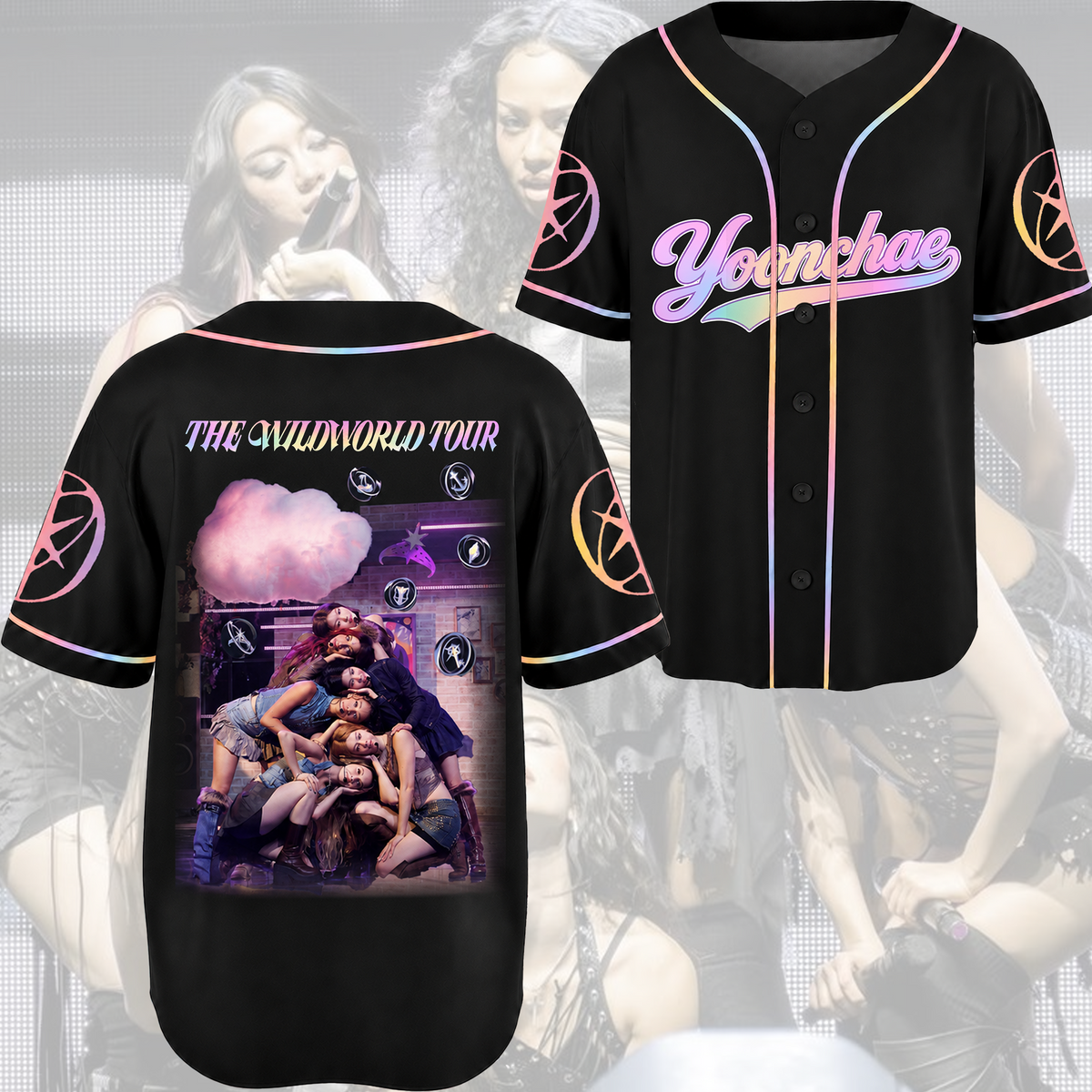 Glow Katseye The Wildworld Tour 2026 Baseball-Trikot Fan-Edition
