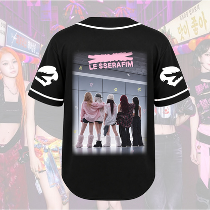 LE SSERAFIM Pureflow Tour Ästhetisches Baseballtrikot Geschenk für Fans