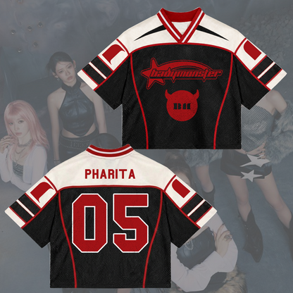 Powerful Choom World Tour Babymonster Sportliches Mesh-Jersey Fanartikel