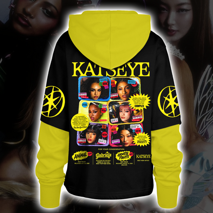 Katseye The Wildworld Tour Retro Streetwear Pop-Punk Shortstop Hoodie Fan-Merchandise