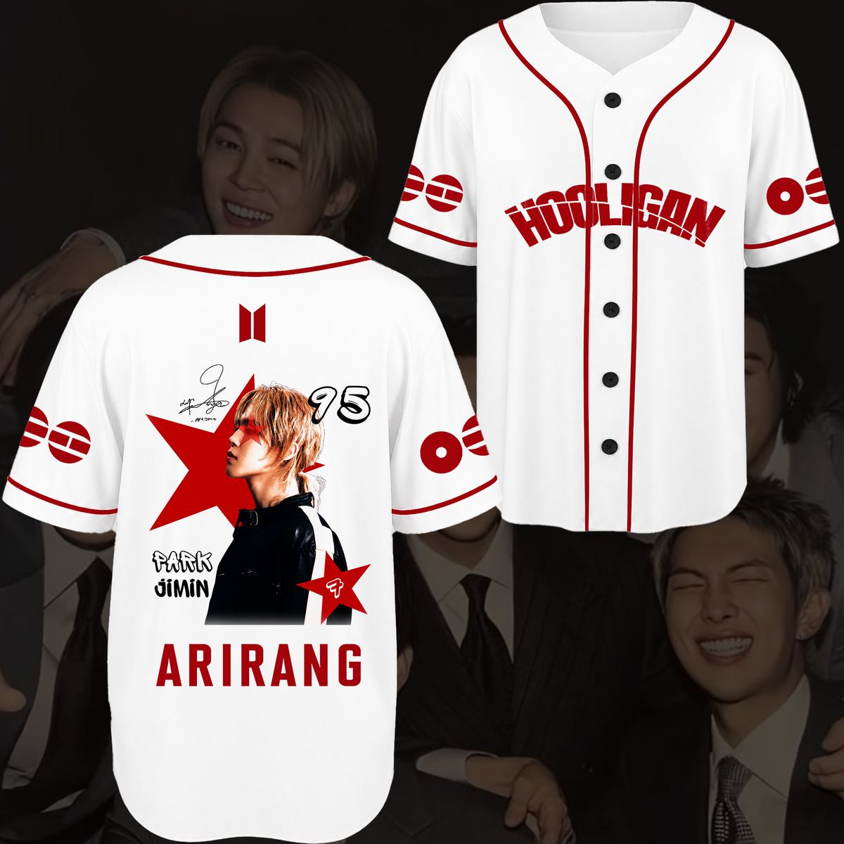 Stylisches BTS Visual Baseball-Trikot Arirang World Tour Merch Geschenk für Fans