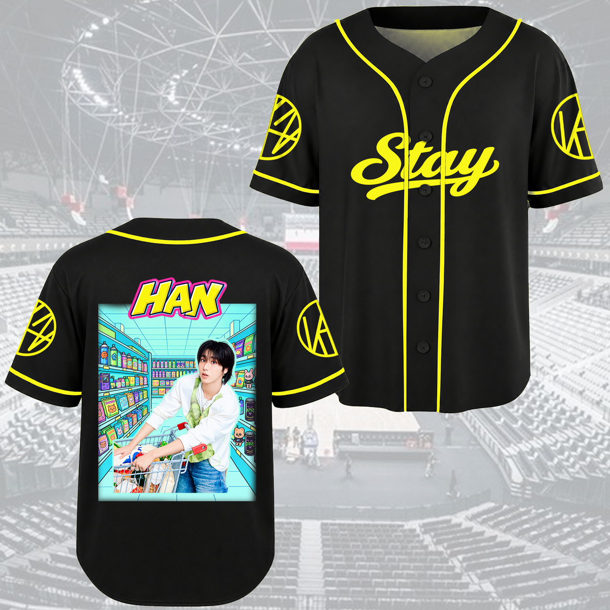 Stray Kids Run It World Tour Baseball-Trikot Edgy Streetwear Geschenk für Fans