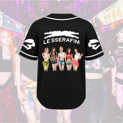 LE SSERAFIM Pureflow Minimalist Streetwear Baseball-Trikot für FEARNOT