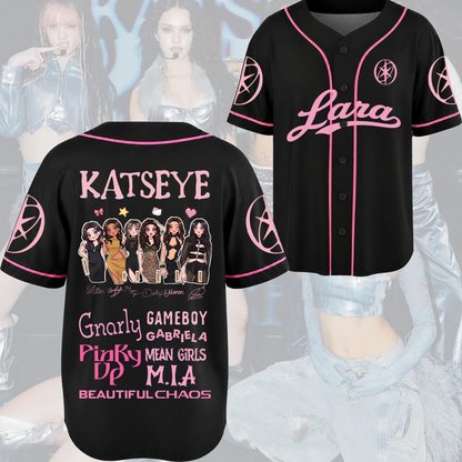 Pinky Katseye The Wildworld Tour Baseballtrikot Fan-Edition