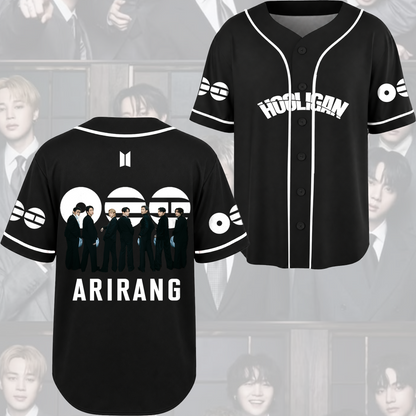 BTS Arirang Welttournee zertifizierte verrückte Baseball-Trikot lustige Hip-Hop-Kleidung Fan-Geschenke