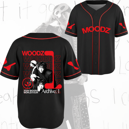 Moodz Woodz Archive 1 World Tour Baseballtrikot Fan-Geschenke