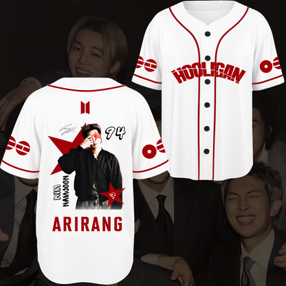 Stylisches BTS Visual Baseball-Trikot Arirang World Tour Merch Geschenk für Fans