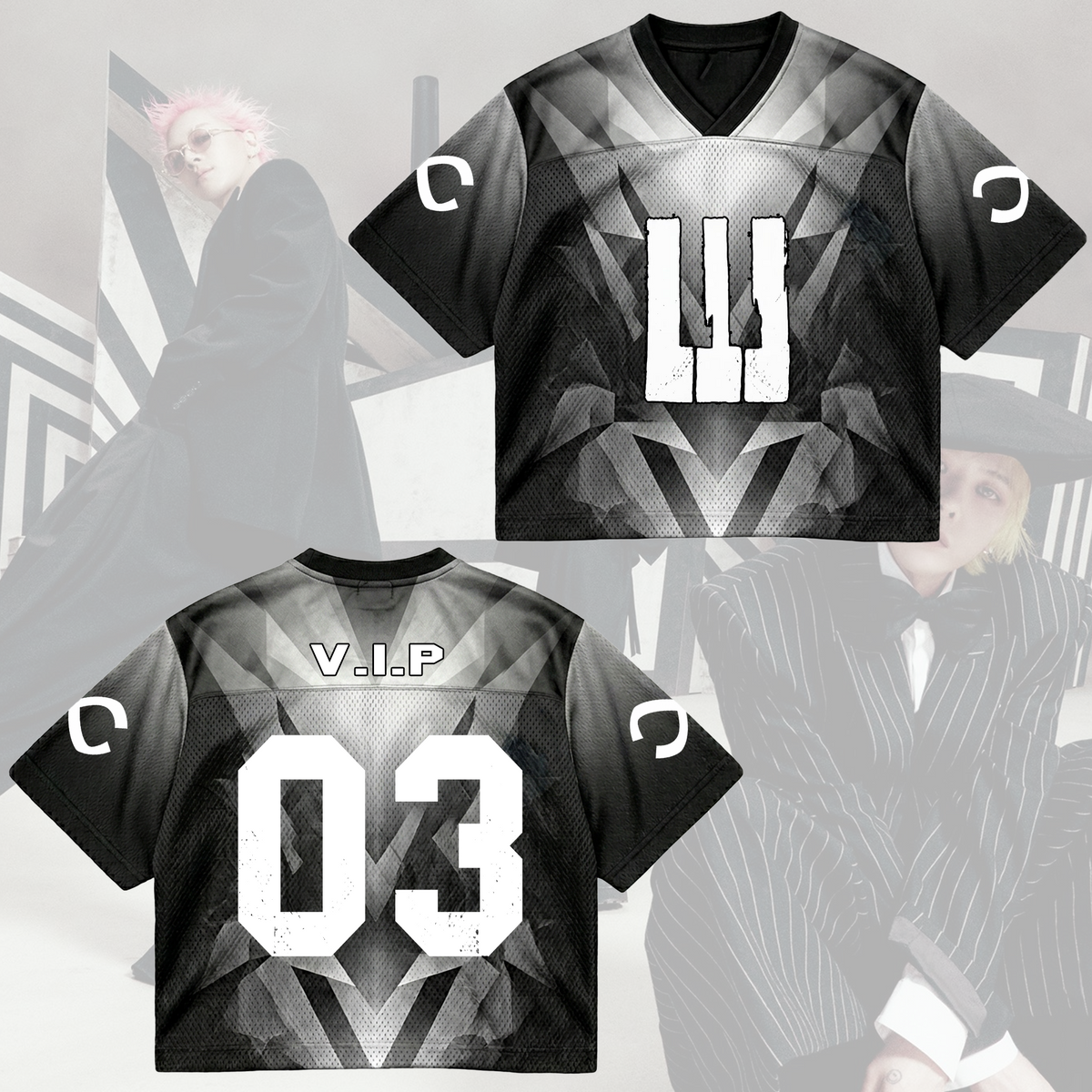 BIGBANG Cosmos Klavier-Mix-Mesh-Jersey Konzert-Outfit Fan-VIP-Geschenk