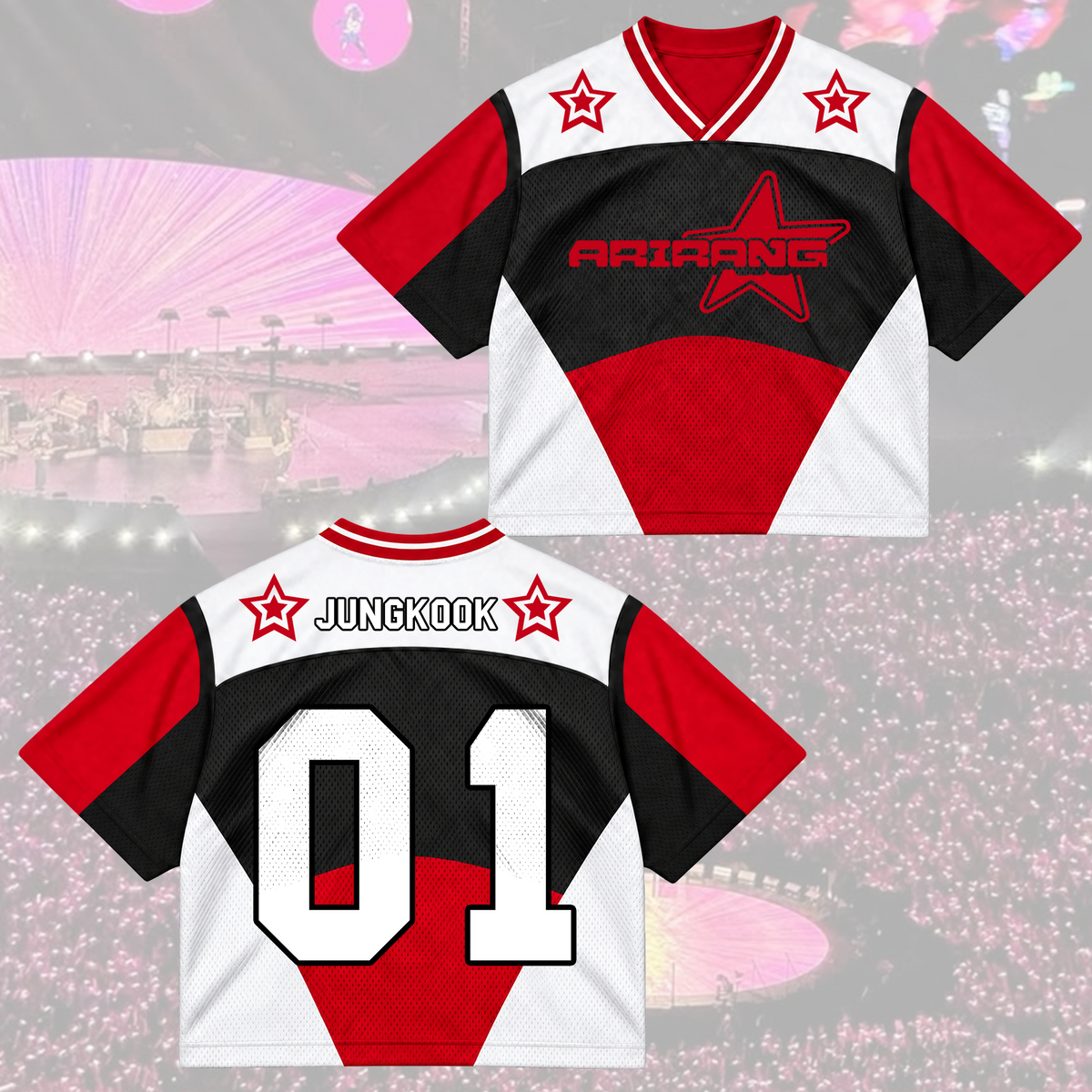 Rose of Sharon Bangtan Boys Arirang Welttournee BTS Mesh-Trikot-Mix Geschenk für Army