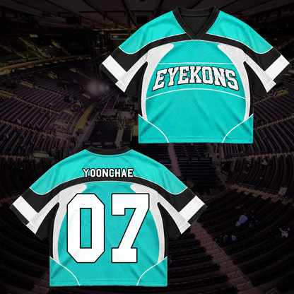 KATSEYE Wild Tour Sporty Purple Mixed Mesh Jersey für EYEKONS