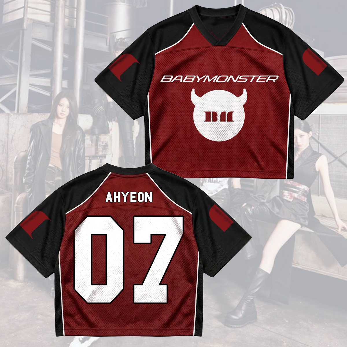 Athletic Choom World Tour Babymonster Mixed-Mesh-Trikot für Monstiez