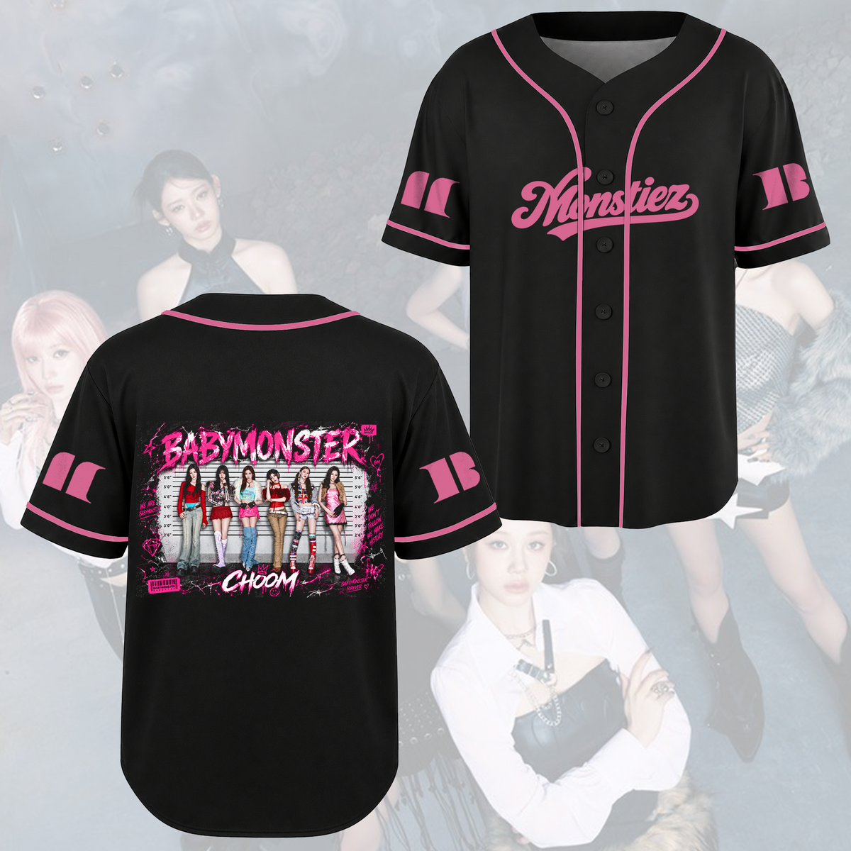 Feuriges The Choom World Tour Babymonster PStreetwear Baseball-Trikot Geschenk für Fans
